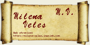 Milena Veles vizit kartica
